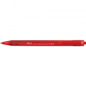 Stat Retractable Ballpoint Pen Medium 1mm Red