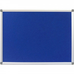 Rapidline Pinboard 1200W x 15D x 1200mmH Blue Felt Aluminium Frame