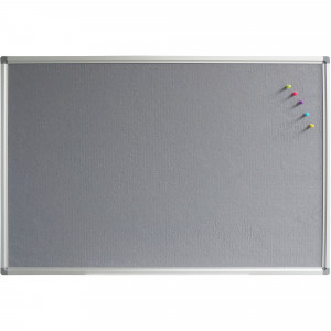 Rapidline Pinboard 1500W x 15D x1200mmH  Grey Felt Aluminium Frame
