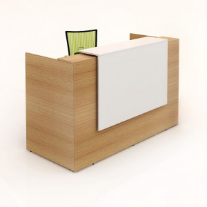 Sorrento Reception Counter 1800W x 840D x 1150mmH White And Beech