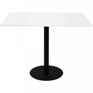 Rapidline Square Meeting Table 900W X 900D x 755mmH White Top Black Base