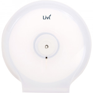 Livi Jumbo Toilet Roll Dispenser Single White