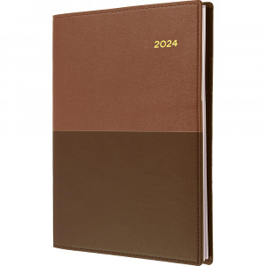 Collins Vanessa Diary A5 Day To Page Brown
