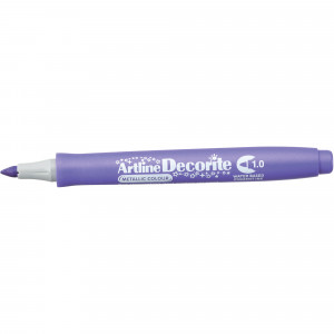Artline Decorite Metallic Markers Bullet 1.0mm Purple Box Of 12