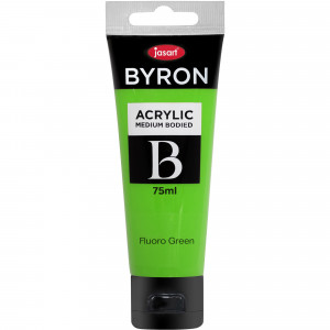 Jasart Byron Acrylic Paint 75ml Fluoro Green