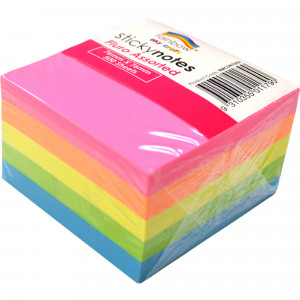 Rainbow My Craft Stick On Notes 76x76mm Fluro Assorted 500 Sheets