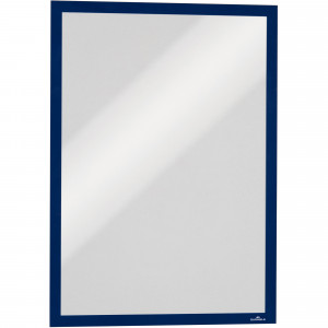 Durable Duraframe Sign Holder Self-Adhesive A3 Navy Pack Of 2