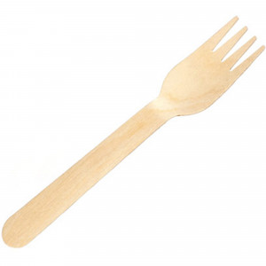 Earth Recyclable Wooden Fork 160mm Pack of 100