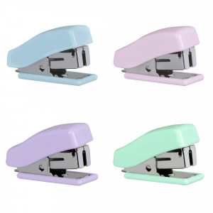 Marbig Mini Stapler 10 Sheet Capacity Assorted Pastel Colours Carton of 12