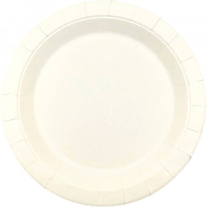 Writer Breakroom Earth Eco Economy Round Paper Plate 230mm White Pack Of 50
