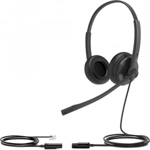 Yealink YHS34 Dual QD Corded Headset Black