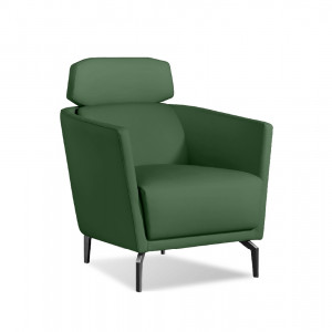 K2 Marbella Paterson Tub Chair With Headrest Green PU Leather