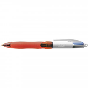 Bic 4 Colour Ballpoint Pen Retractable Fine 0.7mm Grip Barrel Box of 10