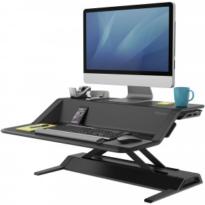 Fellowes Lotus™ Desktop Sit-Stand Workstation 832W x  616D x 10-440mmH Black
