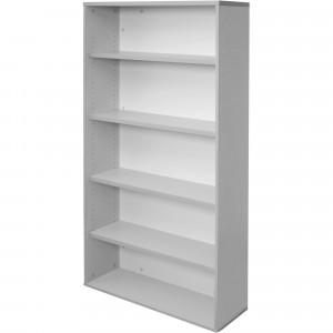 Rapidline Rapid Vibe Bookcase 900W x 315D x 1800mmH 4 Adjustable Shelves All Grey