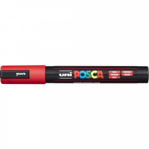 Uni Posca Paint Marker PC-5M  Medium 2.5mm Bullet Tip  Red