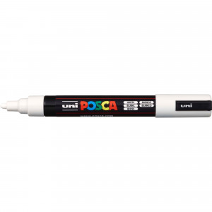 Uni Posca Paint Marker PC-5M  Medium 2.5mm Bullet Tip  White