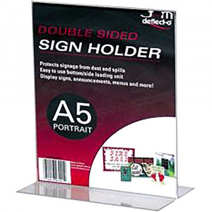 Deflecto Sign Menu Holder Double Sided A5 Portrait
