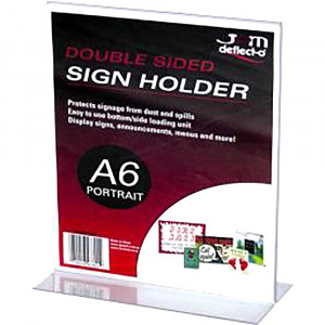 Deflecto Sign Holder Double Sided A6 Portrait