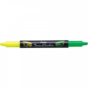 Pentel Twin Checker Highlighter SLW8 Yellow Green