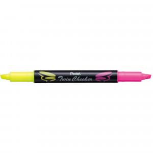 Pentel Twin Checker Highlighter SLW8 Yellow Pink