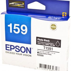 Epson T1591 UltraChrome Hi-Gloss2 Ink Cartridge Photo Black