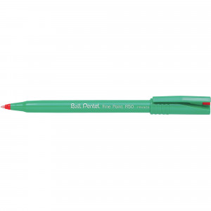Pentel R50 Roller Ball Pen Fine 0.8mm Red