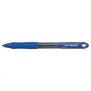Uni SN100 Laknock Ballpoint Pen Retractable Medium 1mm Blue