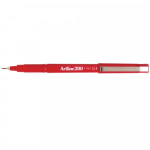 Artline 200 Fineliner Pen Fine 0.4mm Red