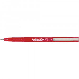 Artline 220 Fineliner Pen Super Fine 0.2mm Red