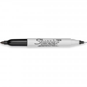 Sharpie Twin Tip Marker Permanent Fine 1.0mm & Ultra Fine 0.3mm Black