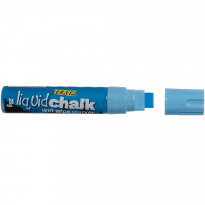 Texta Jumbo Liquid Chalk Marker Wet Wipe Chisel 15mm Blue