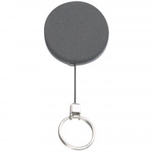 Rexel Key Card Holder Retractable Metal With Key Ring Black