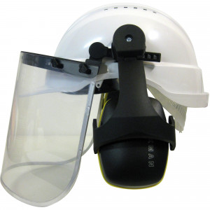Maxisafe Hard Hat Accessories Helmet with Clear Visor & Earmuff Assembly