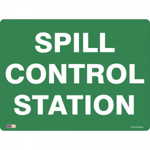Zions Emergency Sign Spill Control Station 450x600mm Polypropylene