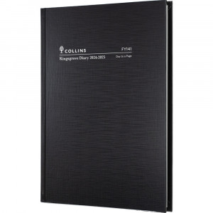 Collins Kingsgrove Financial Year Diary A4 Day to Page Black