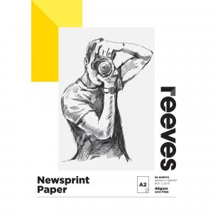 Reeves Newsprint Pad A2 48gsm 50 Sheet