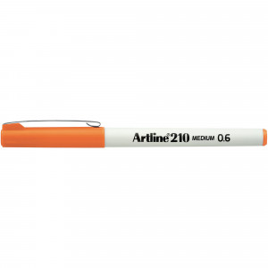 Artline 210 Fineliner Pen 0.6mm Orange Pack Of 12