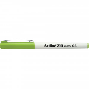Artline 210 Fineliner Pen Medium 0.6mm Lime Green Pack Of 12