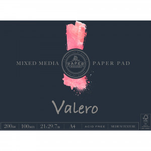 The Paper House Valero Pad A4 200gsm Mixed Media 100 Sheet