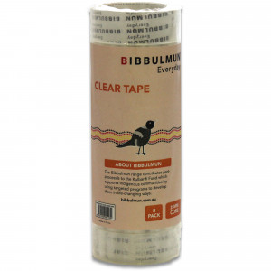 Bibbulmun Office Sticky Tape 18mmx33m Clear Pack of 8