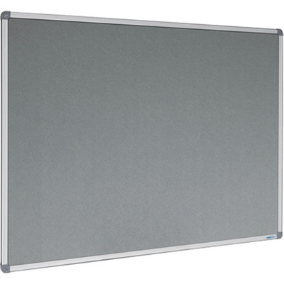 Visionchart Felt Pinboard 900x900mm Aluminium Frame Grey