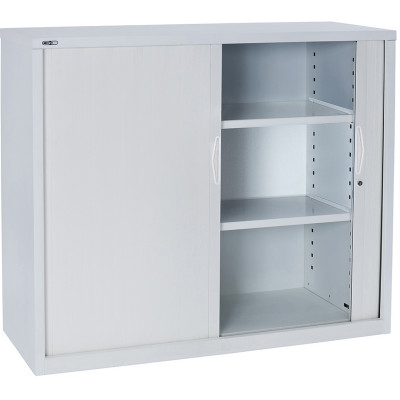 Rapidline GO Tambour Door Cupboard Includes 2 Shelves 900W x 473D x 1016mmH White