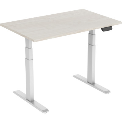 Ergovida Electric  Sit-Stand Desk 1500W x 750D x 620-1280mmH Lightwood/White