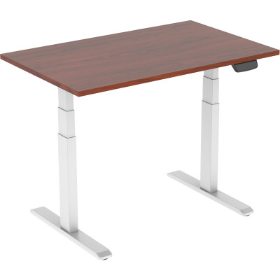 Ergovida Electric  Sit-Stand Desk 1500Wx750D x 620-1280mmH Walnut/White