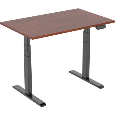 Ergovida Electric  Sit-Stand Desk 1500W x 750D x 620-1280mmH Walnut/Black