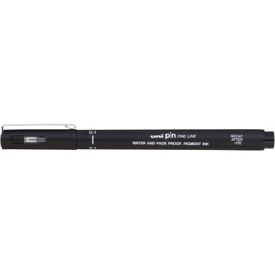 Uni Pin 200 Fineliner Drawing Pen 0.1mm Black