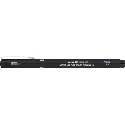 Uni Pin 200 Fineliner Drawing Pen 0.5mm Black