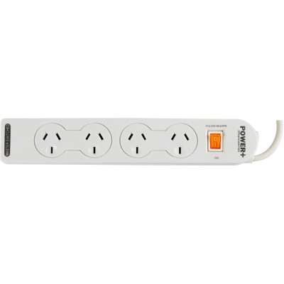 Powerplus 4 Outlet Powerboard Master Switch And Overload Protection