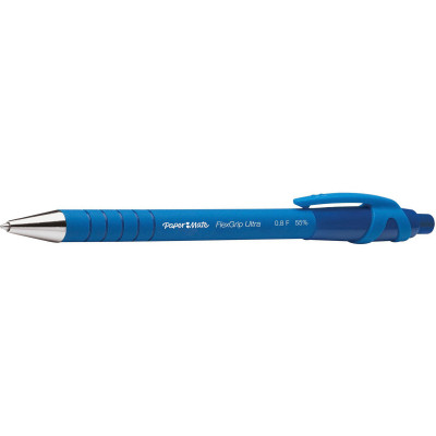 Papermate Flexgrip Ultra Ballpoint Pen Retractable Fine 0.8mm Blue